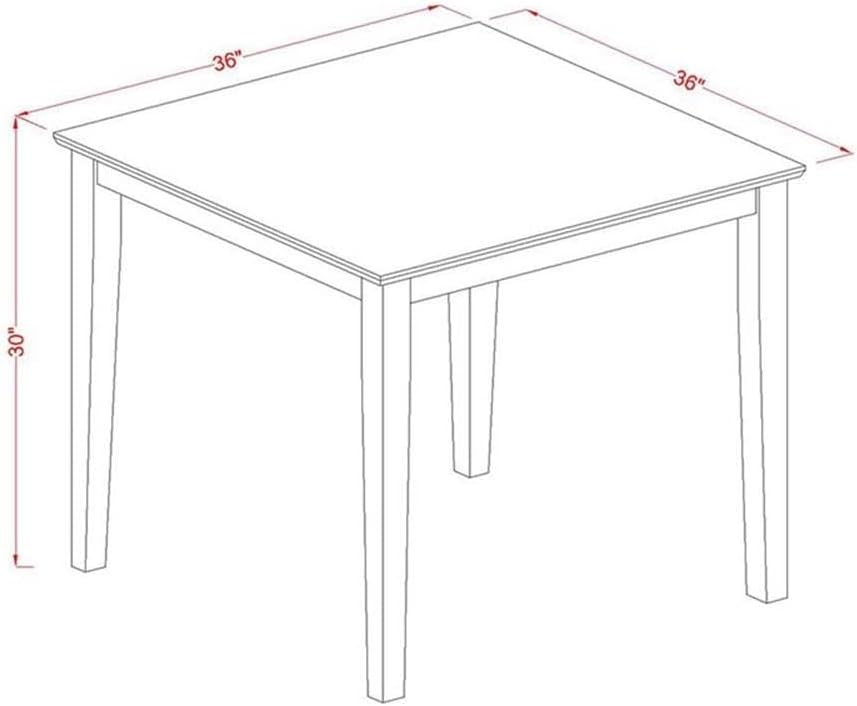 Mahogany 5-Piece Solid Wood Dining Set