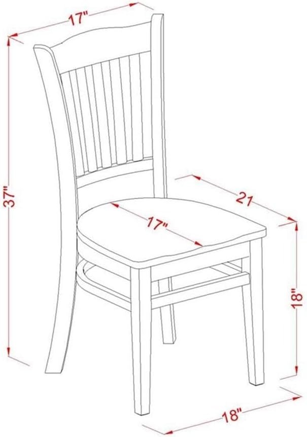 Mahogany 5-Piece Solid Wood Dining Set