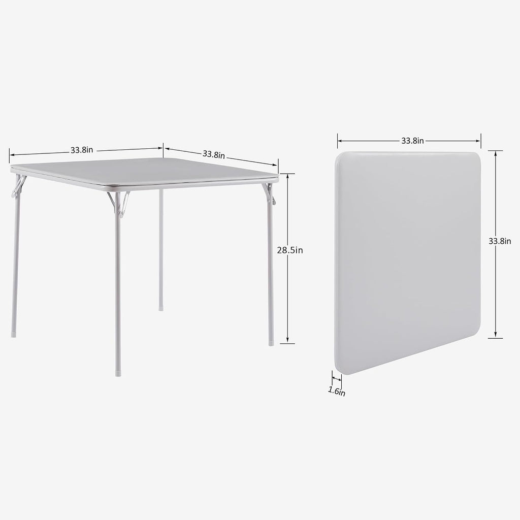 Grey 5pc Folding Table Chair Set