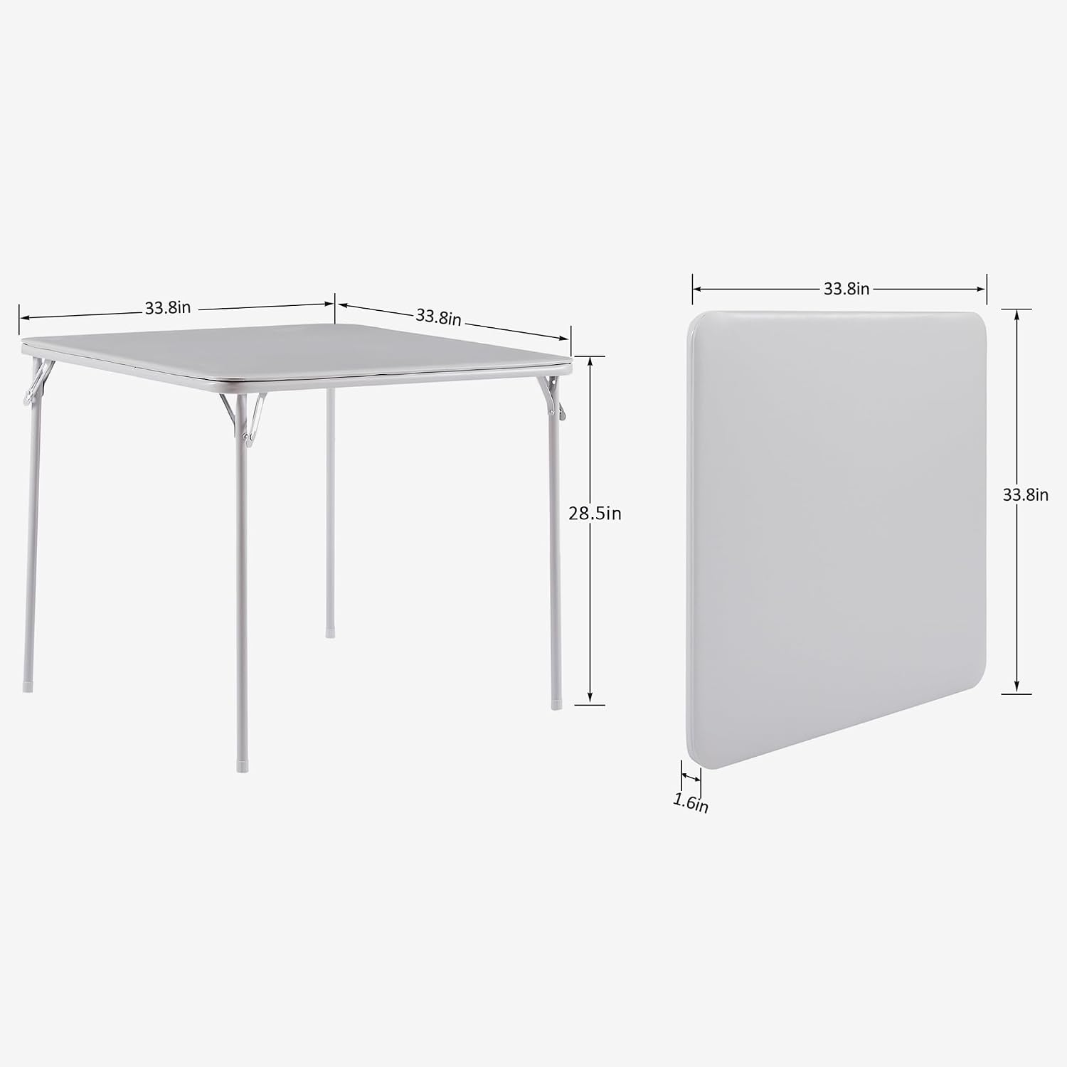 Grey 5pc Folding Table Chair Set