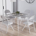Grey 5pc Folding Table Chair Set