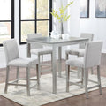 Silver Grey Crystal Counter Height Dining Set
