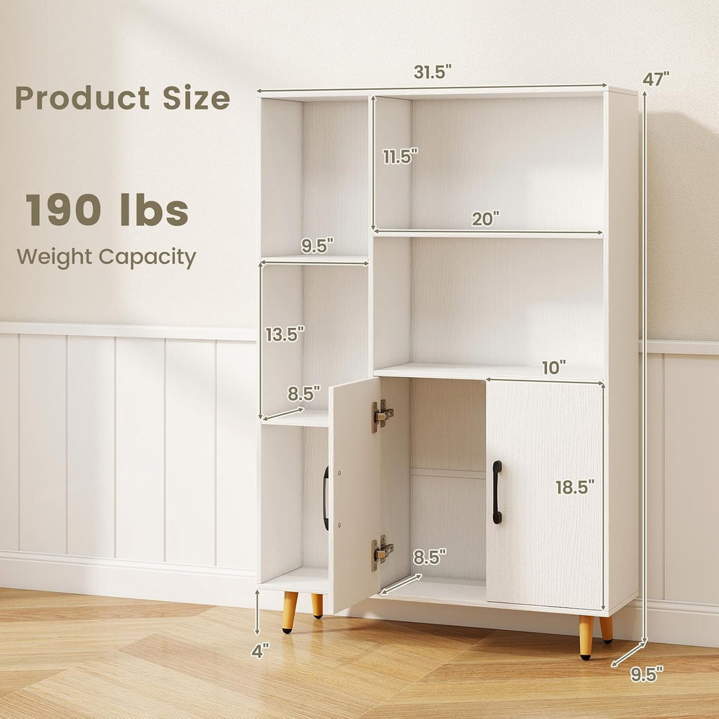 White Multi-Shelf Storage Cabinet
