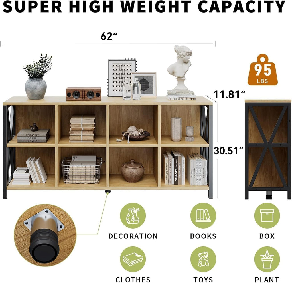 Maple 8 Cube Storage Bookshelf