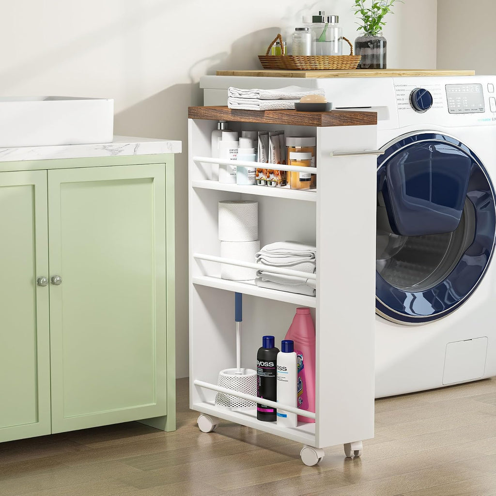 4-Tier Slim Rolling Storage Cart