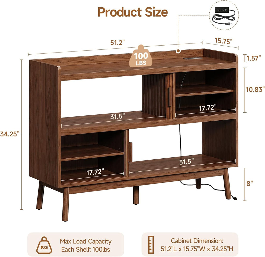 Fluted Outlet Sideboard Cabinet