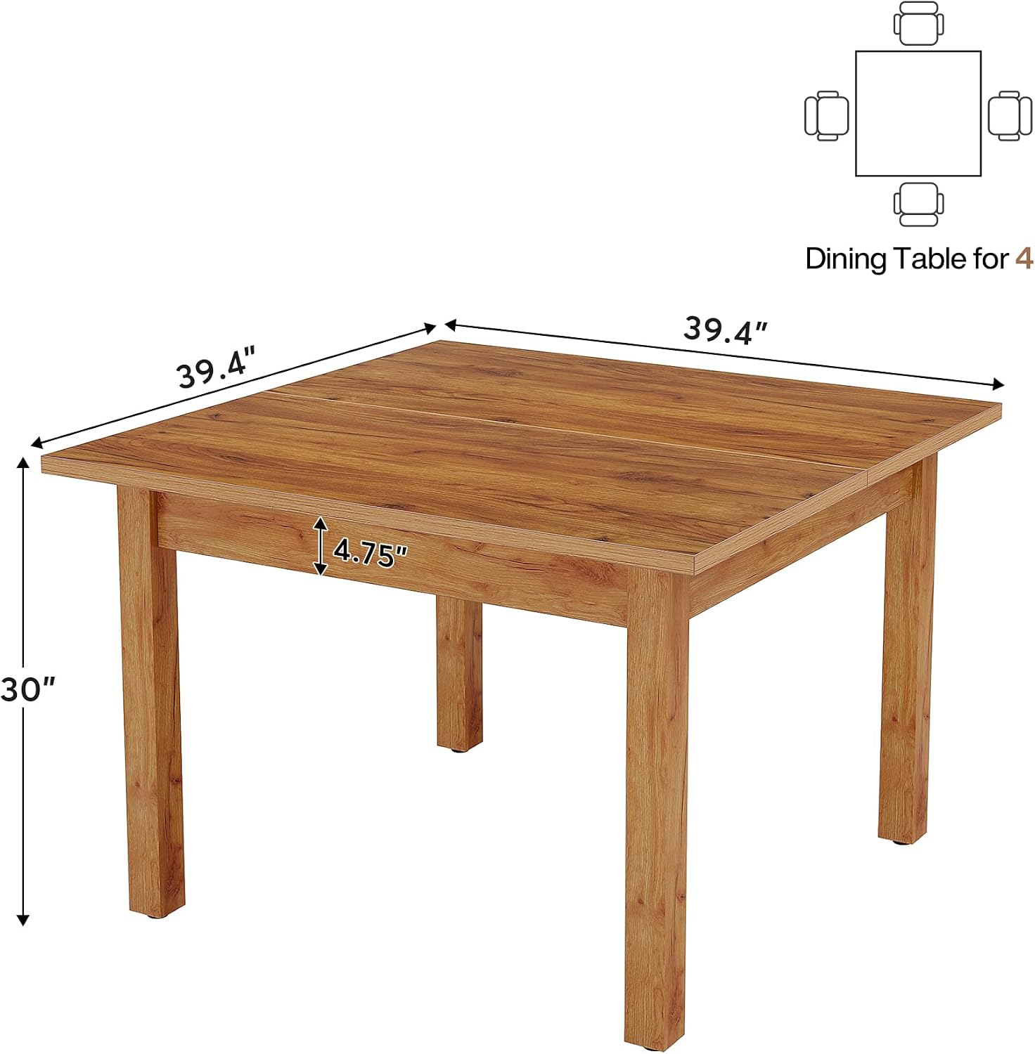 Rustic Brown Farmhouse Dining Table