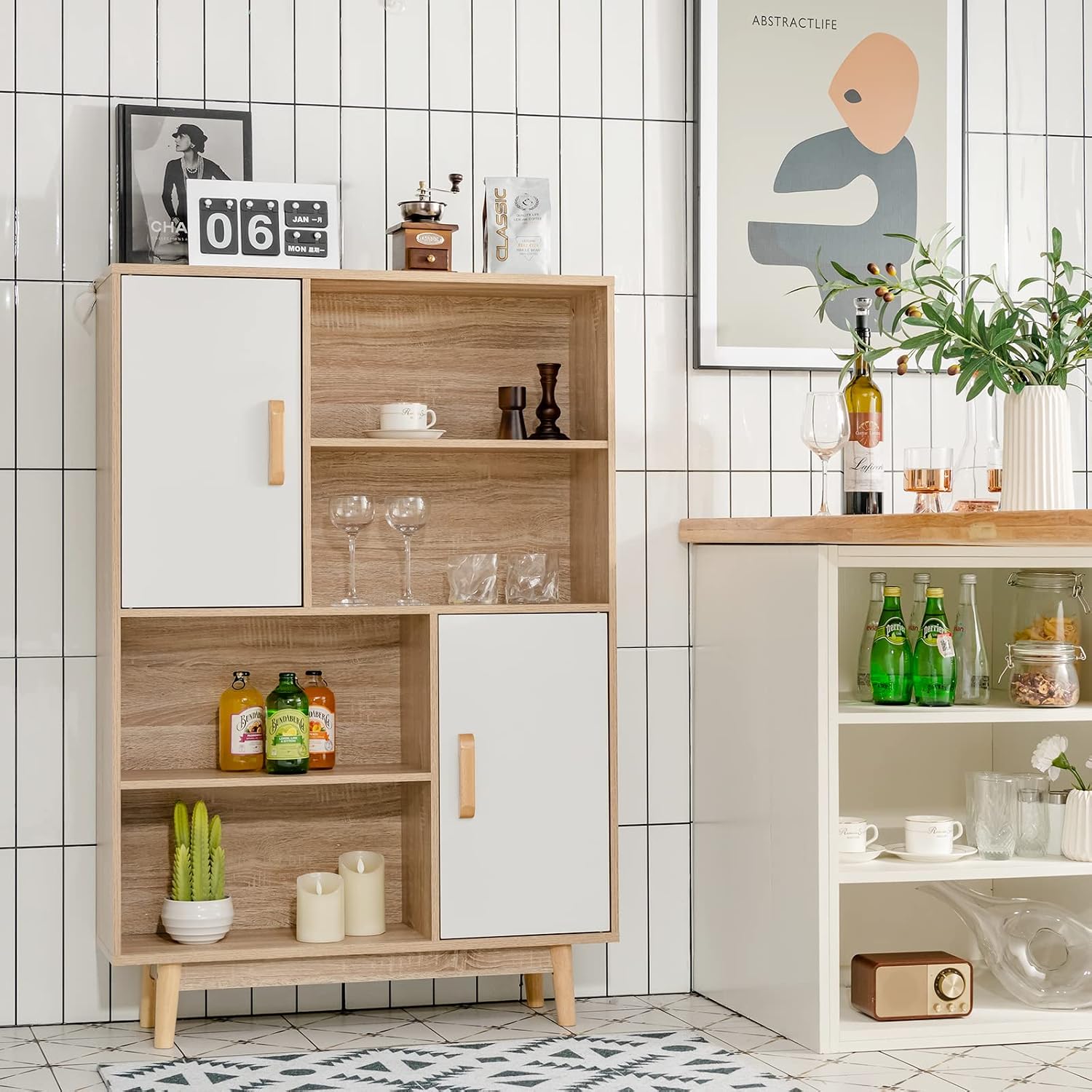 4-Tier Floor Storage Cabinet