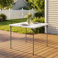 White Foldable Square Picnic Table