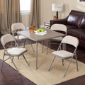 Tan 5pc Folding Dining Table Set