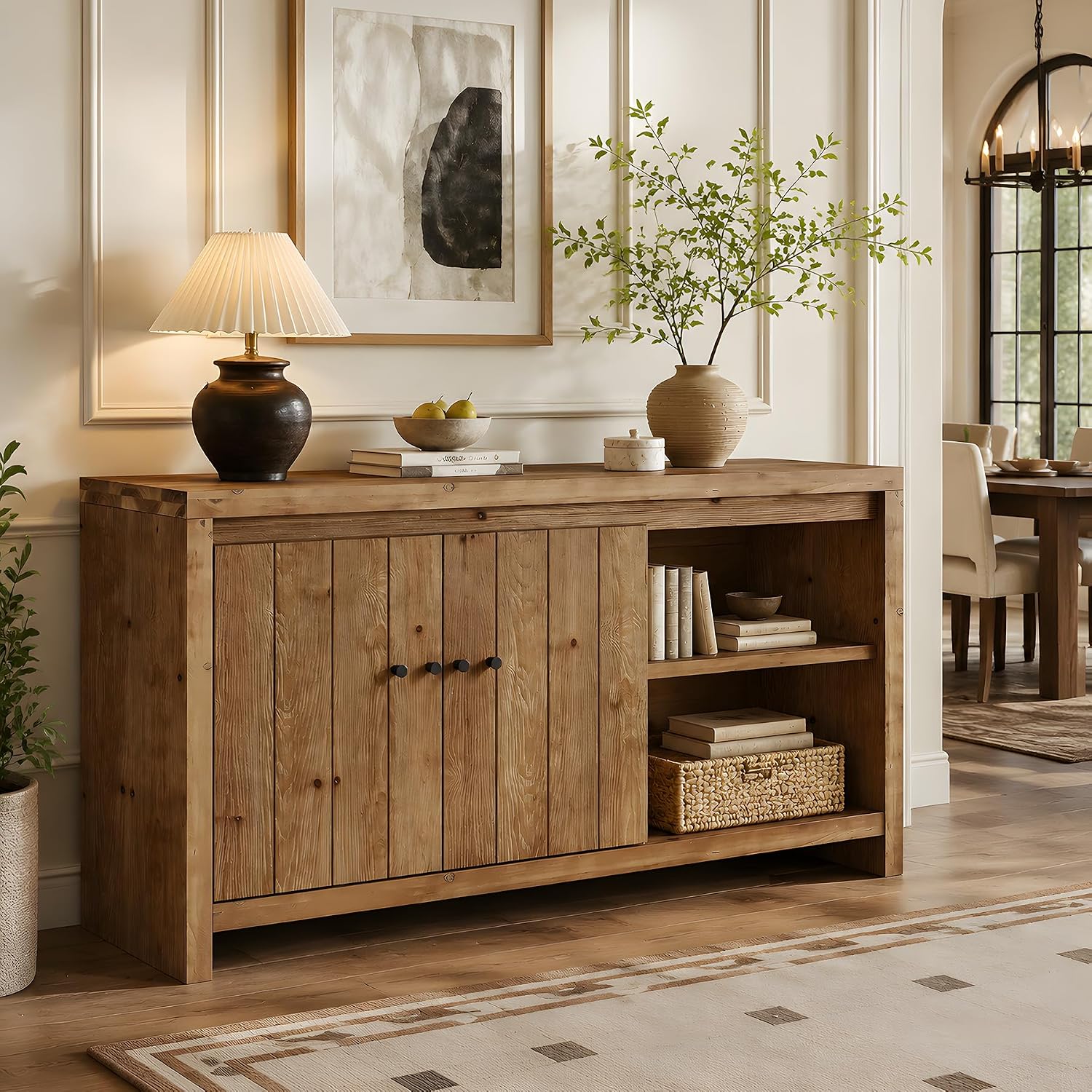Farmhouse Brown Storage Sideboard