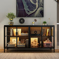 Black LED Display Storage Cabinet