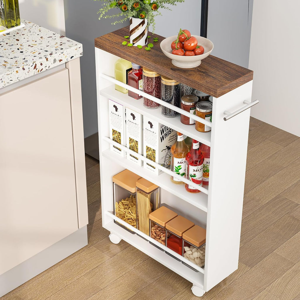 4-Tier Slim Rolling Storage Cart