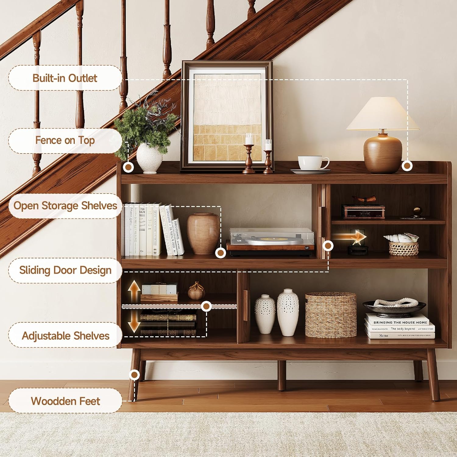 Fluted Outlet Sideboard Cabinet