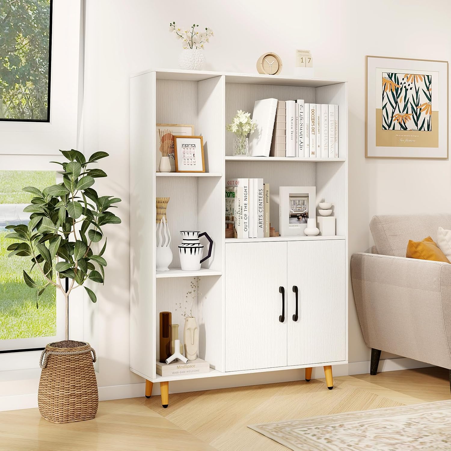 White Multi-Shelf Storage Cabinet