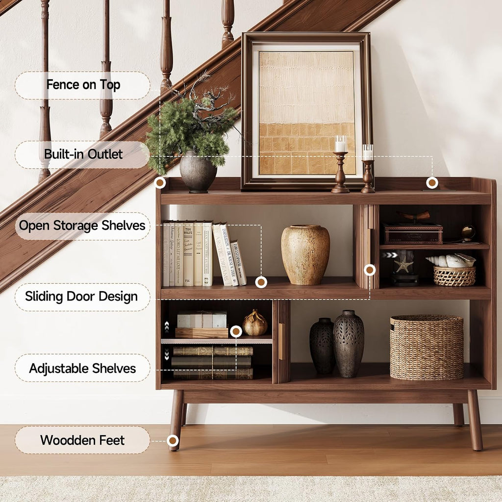 Fluted Sideboard Buffet Cabinet