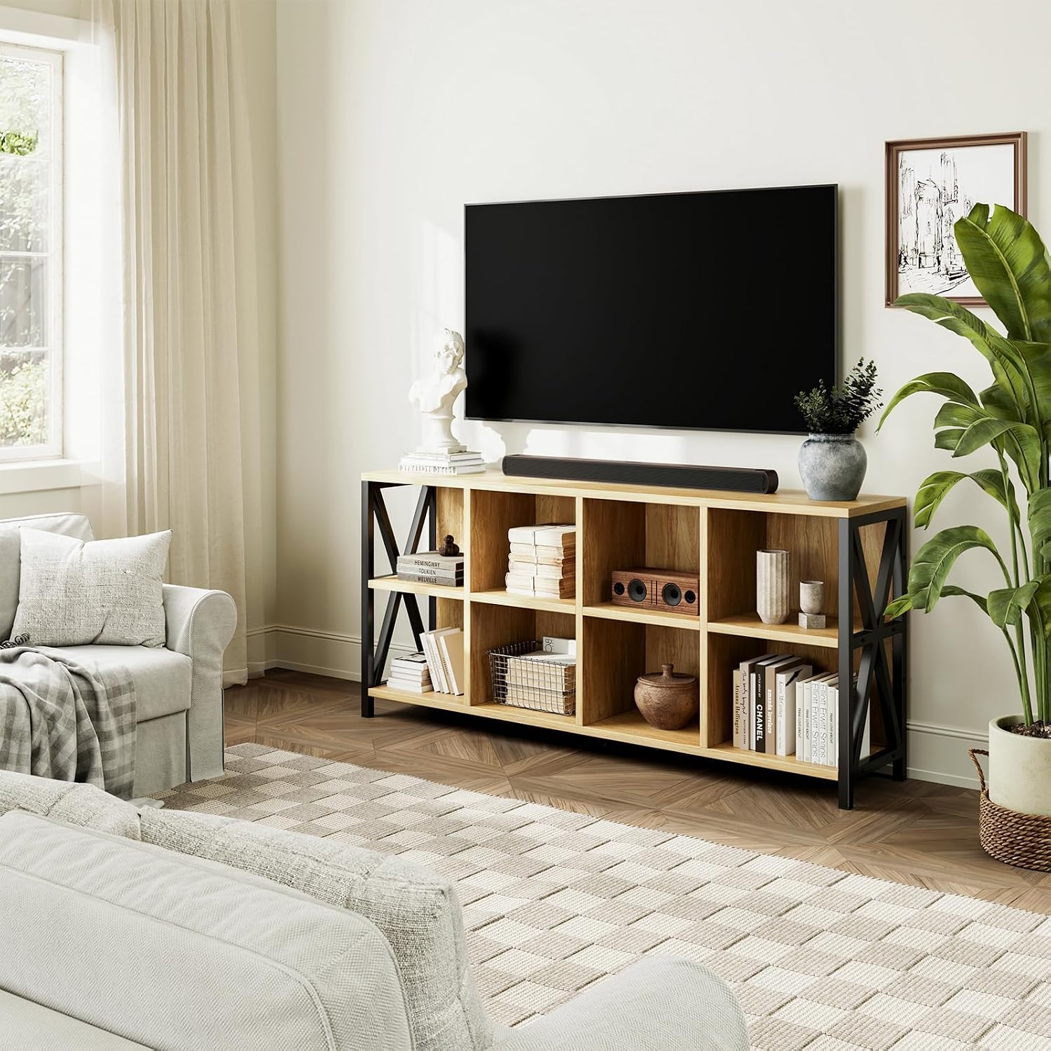 Maple 8 Cube Storage Bookshelf