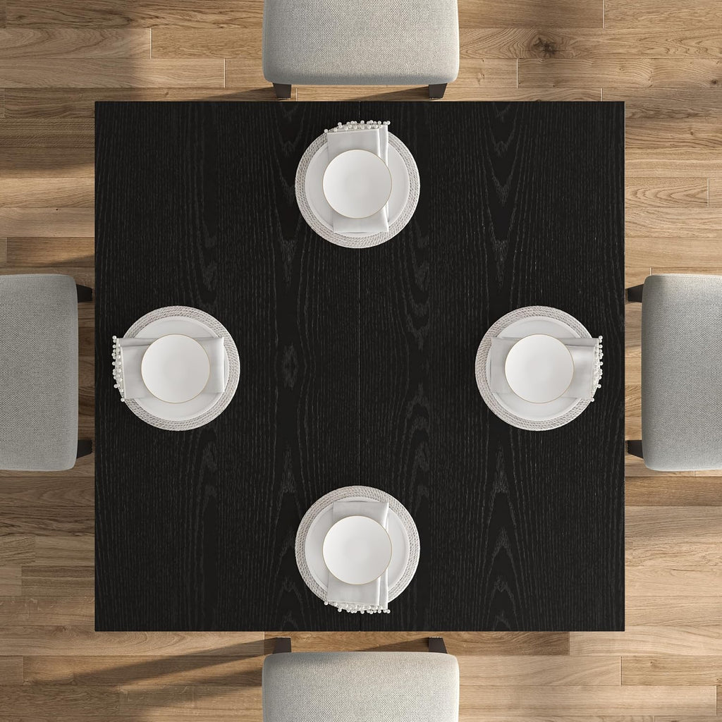 Black 2-Tier Square Dining Table